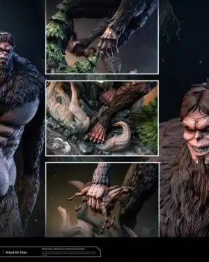 Hertz Studio Attack on Titan Beast Titan Statua in Resina