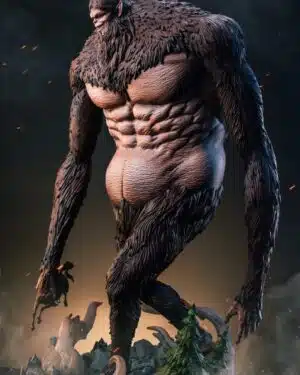 Hertz Studio Attack on Titan Beast Titan Statua in Resina